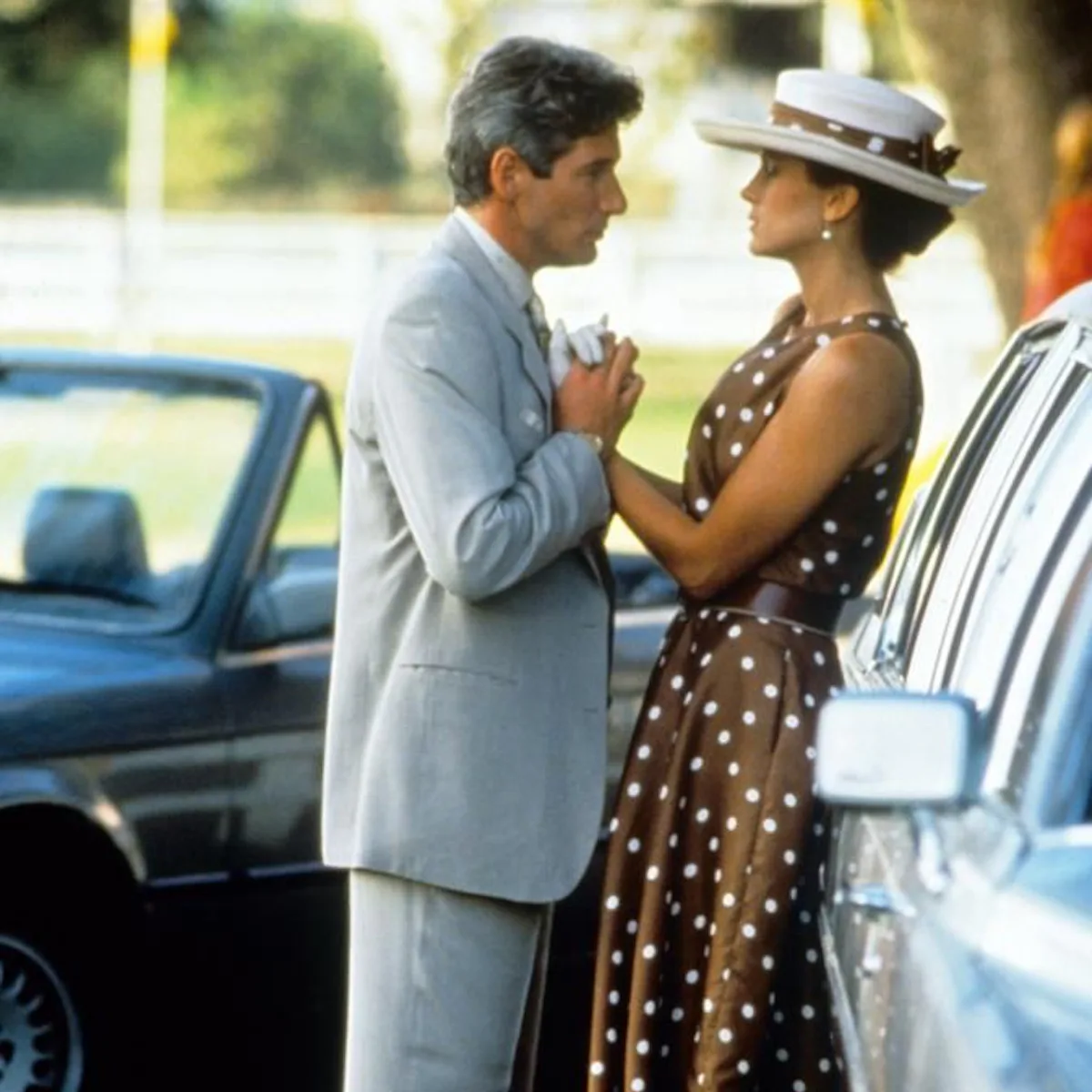 pretty woman polka dot dress That Pretty Woman Brown Polka Dot Dress Is Back In a Big Way