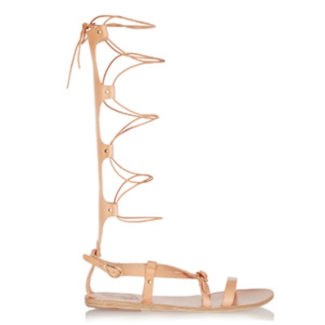 Sofia High Lace-Up Leather Sandals