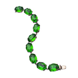 Oversize Green Crystal Bracelet