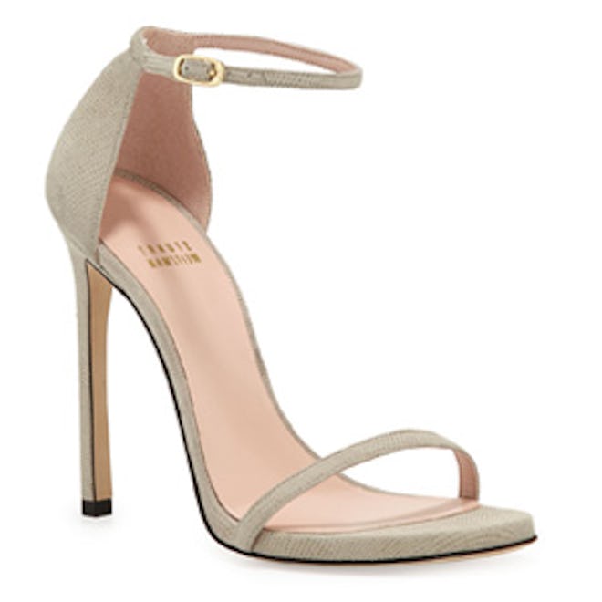 Nudist Ankle-Strap Sandal in Fawn