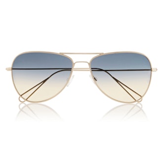 Aviator-style Metal Sunglasses
