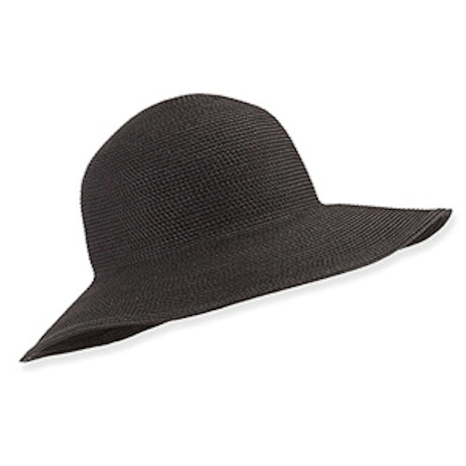 Black Woven Sun Hat