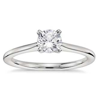 0.5 Carat Round Cut Diamond & Platinum Ring