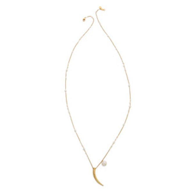 Freshwater Cultured Pearl Tusk Necklace