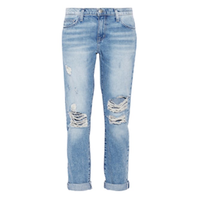 The Fling Distressed Mid-Rise Boyfriend Jeans