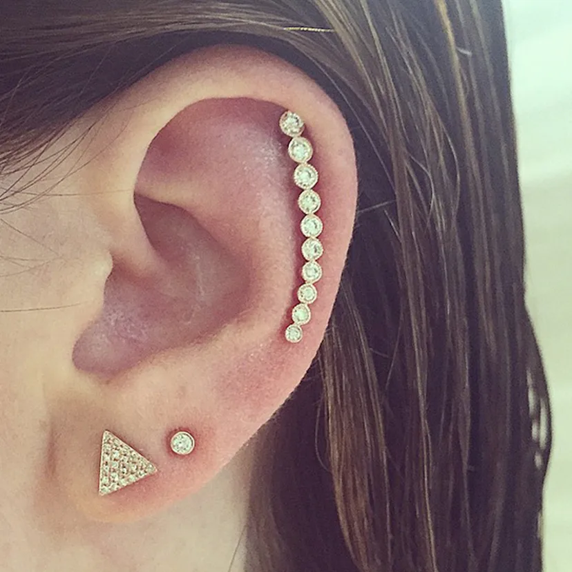 Diamond Ear Stack 15 Fresh Ways To Stack Your Earrings