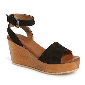 ‘Aimee’ Wooden Platform Wedge Sandal