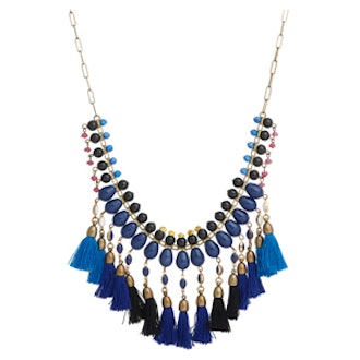 Beaded Collar Necklace With Tassels