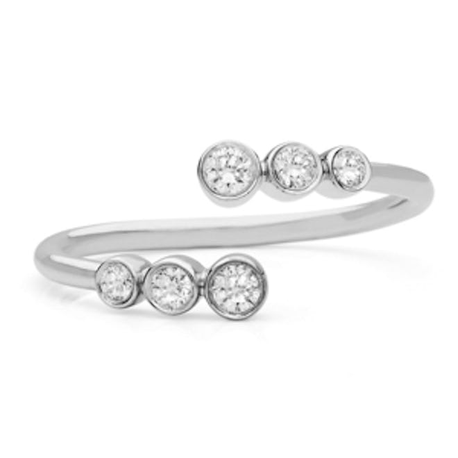 Multi Bezel Diamond Twist Ring