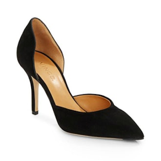 Celeste Suede Point Toe D’Orsay Pumps