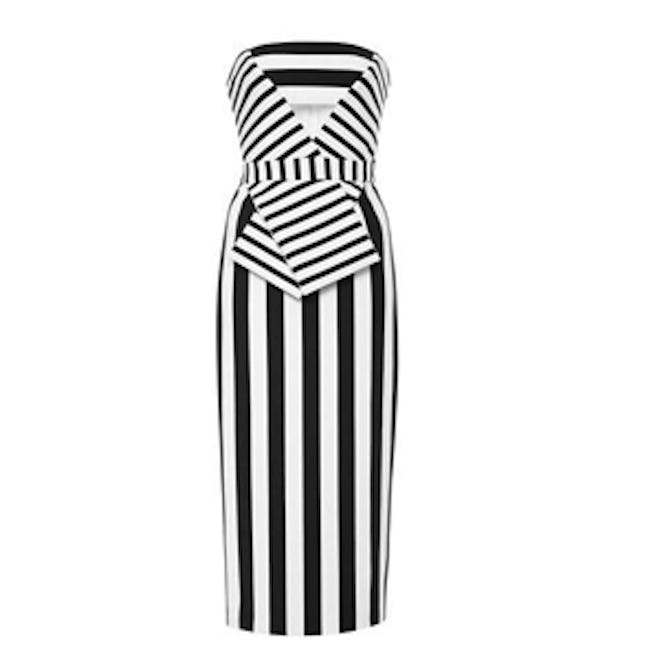 Striped Neoprene Dress