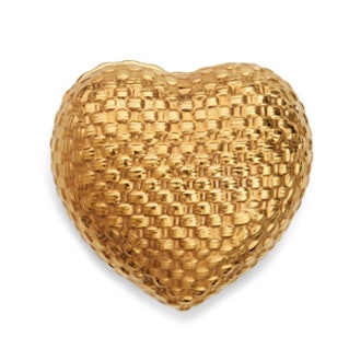 Woven Gold Heart Box