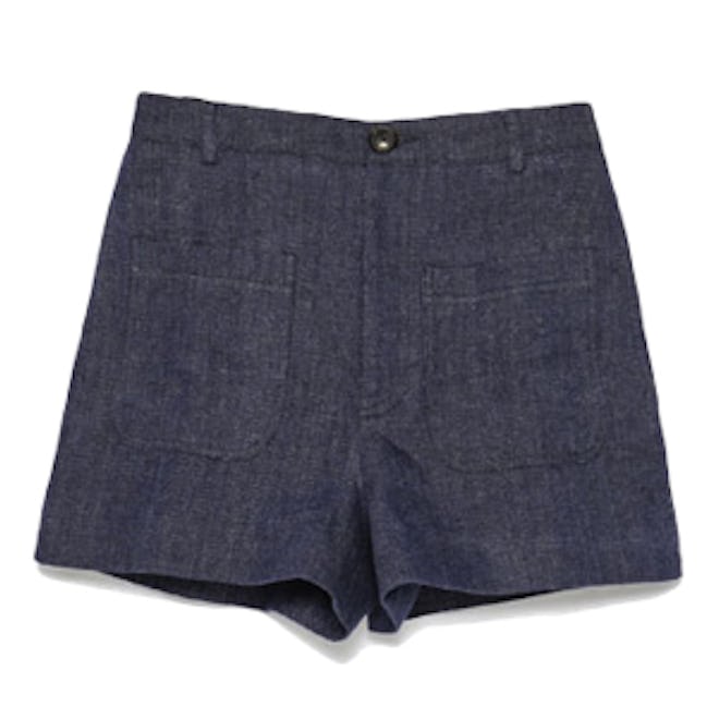 Patch-Pocket High-Waist Shorts