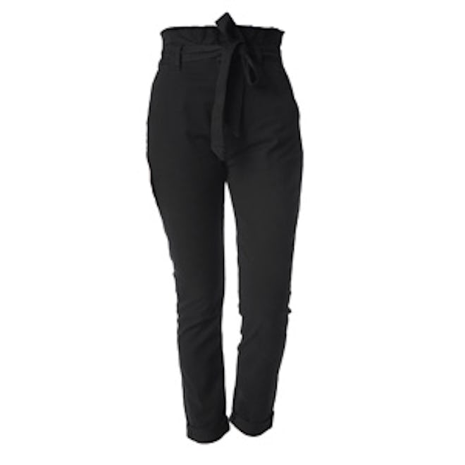 Paper Bag Pant In Black