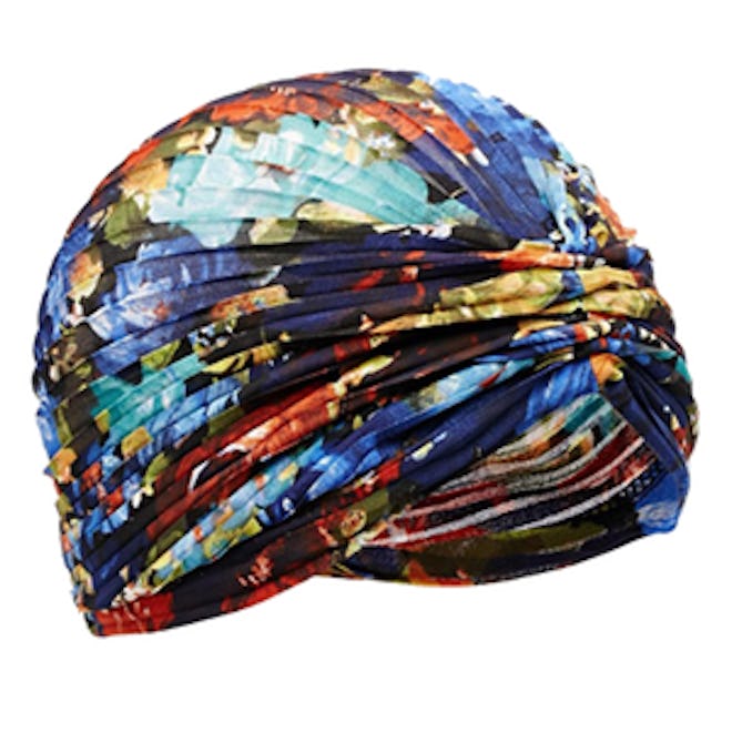 Floral Pleated Turban Hat