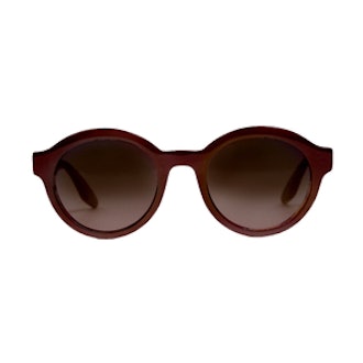 ‘Carnaby’ Round Maroon Sunglasses