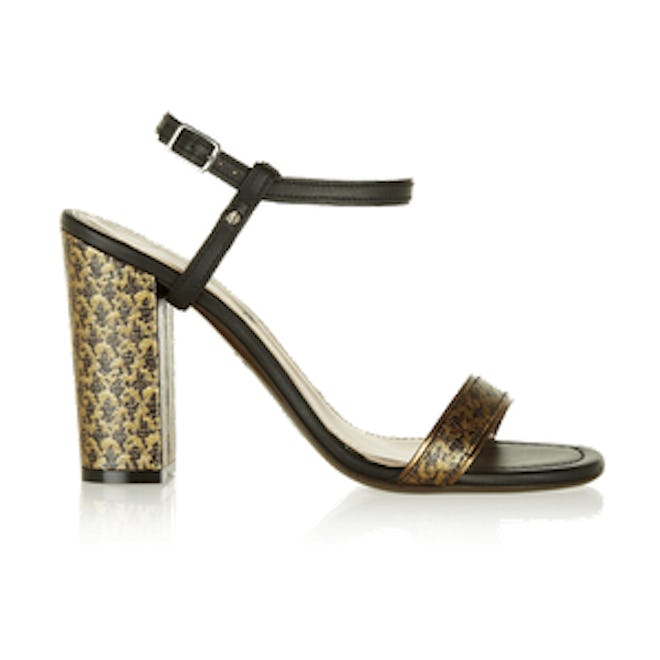 Brocade and Leather Sandals