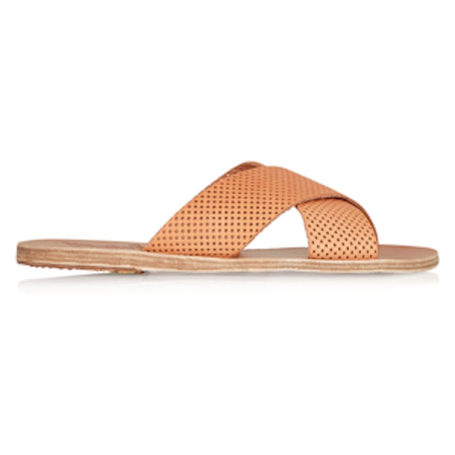 Thais Perforated Leather Slides