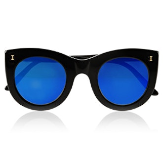 Boca Cat-Eye Acetate Mirrored Sunglasses