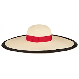 Sunny Grosgrain-Trimmed Toyo Sunhat