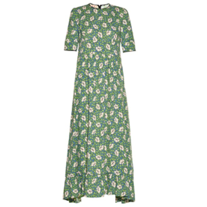 Buttercup-Print Maxi Dress