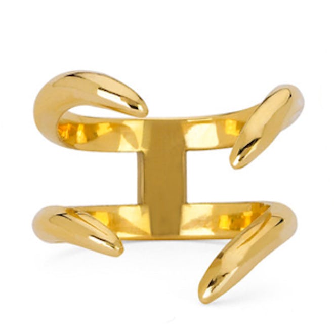 Solid Gold Double Tusk Ring