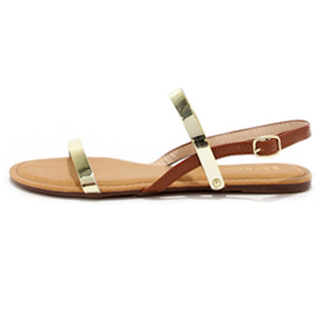 Gold Jelly Flat Sandals