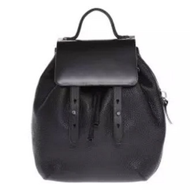 Croydon-S5 Black Leather Unisex Backpack