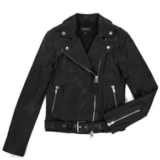 Florica-S5 Black Leather Moto Jacket