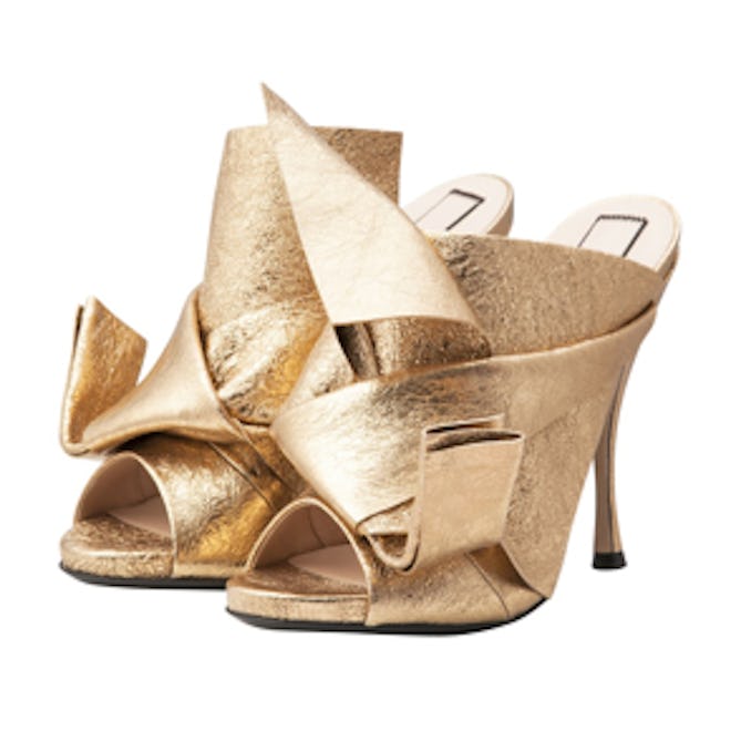 Gold Mule Sandals