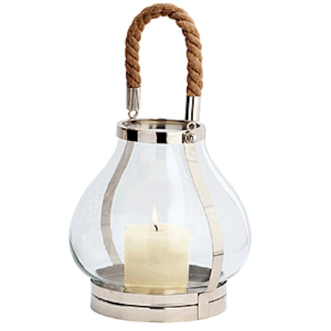 14″ Coastal Hurricane Lantern, Nickel