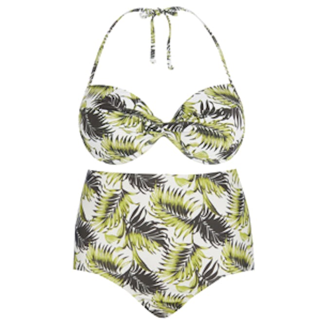 Vintage Palm-Print Bikini