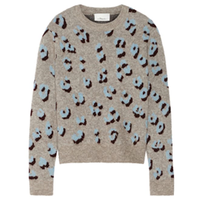 Stretch-Knit Jacquard Sweater