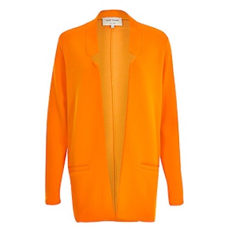 Orange Jersey Inverse Collar Blazer Jacket