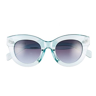 Translucent Cat Eye Sunglasses in Blue