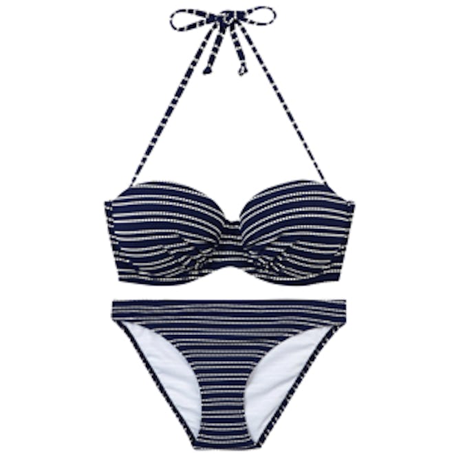 Textured Striped Bikini