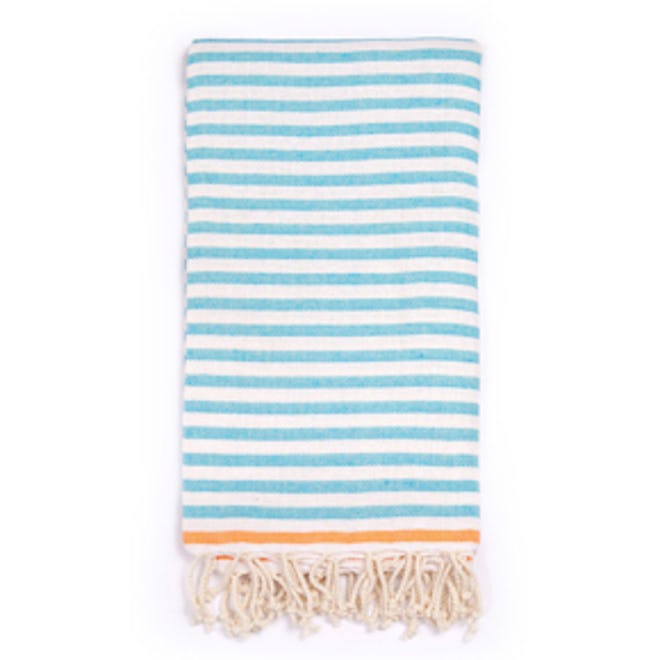 Beach Candy Swirl Beach Towel in Blue Stripes
