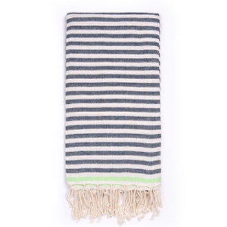 Beach Candy Swirl Beach Towel Navy Stripe