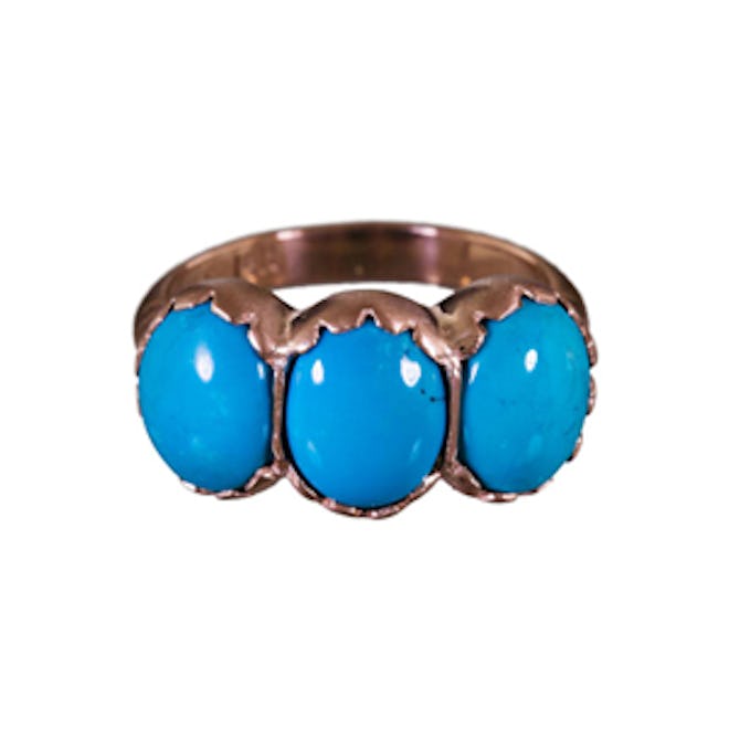 Three Stone Turquoise Ring