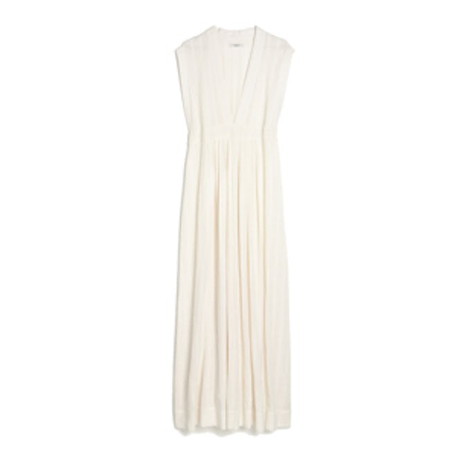 Dominica Cover-up Maxi Dress in Pearl Ivory