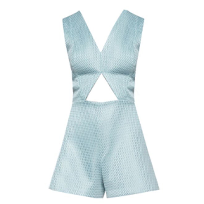 Aneau Cutout Jacquard Short Jumpsuit