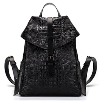 Croc Leather Backpack