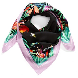 Birds of Paradise Silk Scarf