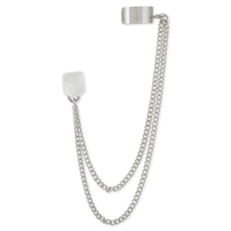 Silver-Tone Chain Ear Cuff Earrings