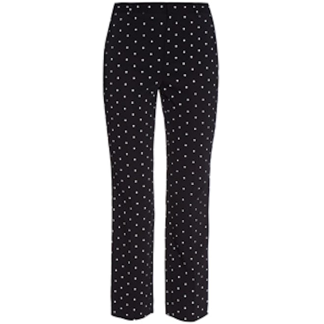 Cross-Print Cady Trousers