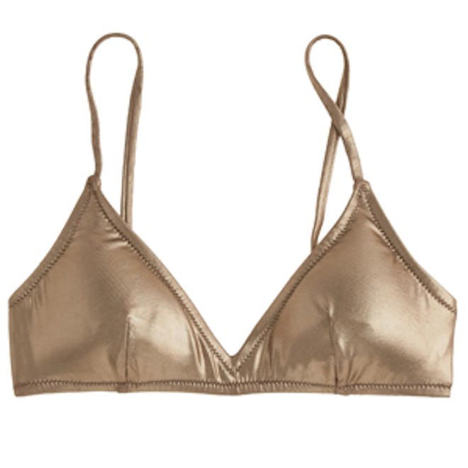 Metallic Gold French Bikini Top