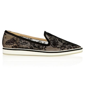 Black Lace Loafers