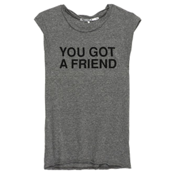 You Got A Friend Muscle Tee in Gray