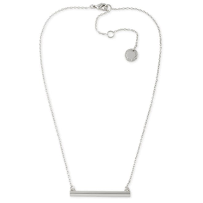 Silver-Tone Bar Necklace