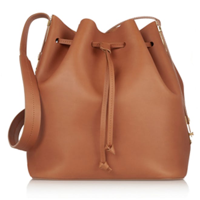Matte-Leather Bucket Bag